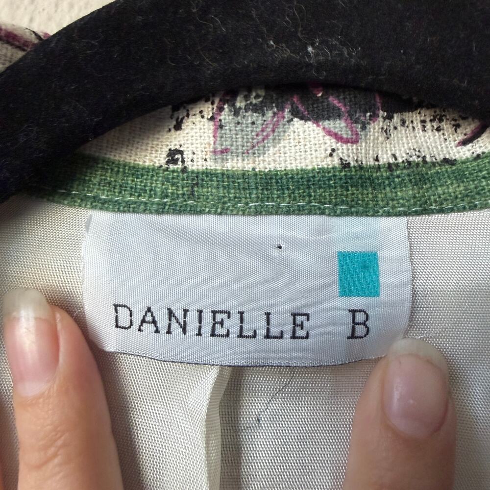 Vintage Danielle B Multicolor Abstract Geometric Blazer Size S - Picture 6 of 7